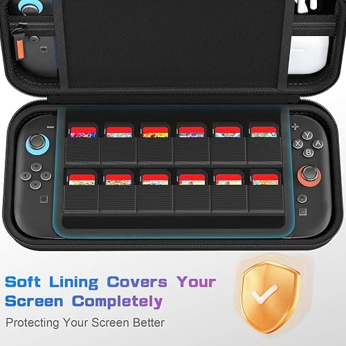 daydayup Switch Carrying Case Compatible with Nintendo Switch 2, with 24 Games Cartridges Protective Hard Shell Travel Carrying Case of Pouch for Console & Accessories DS case thumbnail 3