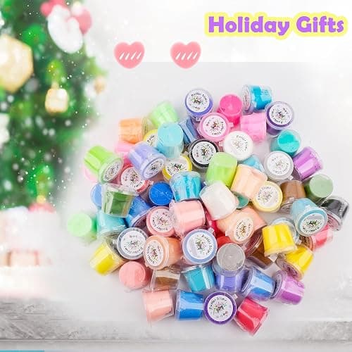 KelvSbem Butter Slime Kit, 68 Pack Mini Slimes for Kids Boys Girls, Colorful Scented Stretchy Non-Sticky Stress Relief Toy, Perfect Halloween Christmas Birthday Gift, Easter Basket Fillers thumbnail 7