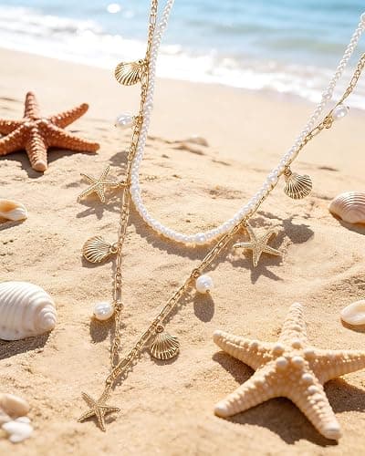 Ronglry 2pcs Gold Waist Chain for Women Layered Belly Chain Beach Waist Beads Body Chains for Women Adjustable Sexy Bikini Body Chain for Summer Beach Jewelry Accessories thumbnail 5