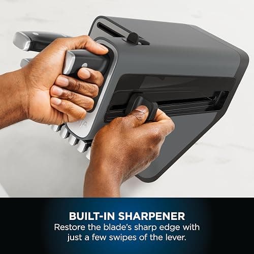 Ninja Foodi StaySharp Knife Block with Integrated Sharpener Deluxe 14-Piece Set K32014EUUK - Black thumbnail 10