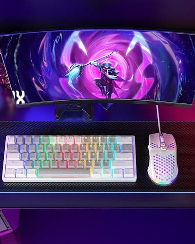 SOLAKAKA SM900 Gaming Mouse Wired with RGB,Adjustable 12800 DPI Wired Gaming Mouse with Side Buttons,Computer Mouse for Laptop/PC,White thumbnail 6
