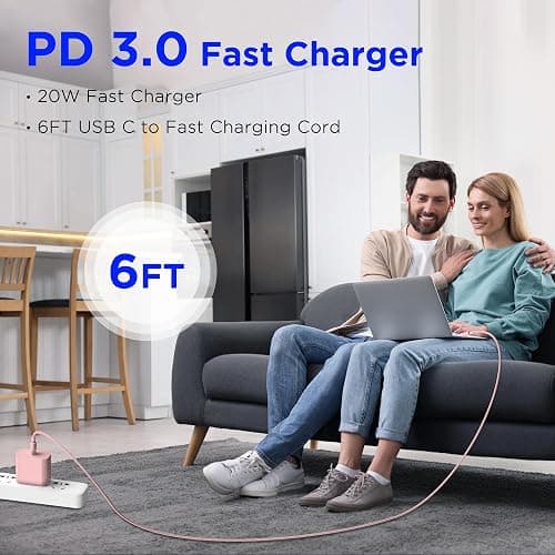 iPhone 16 15 Charger Fast Charging,20W Apple iPad USB C Fast Charger,2Pack 6ft USB C Wall Charger Block for iPhone 16/16 Pro/16 Pro Max/15/15 Plus/15 Pro/15 Pro Max, iPad Pro/Mini, MacBook thumbnail 6