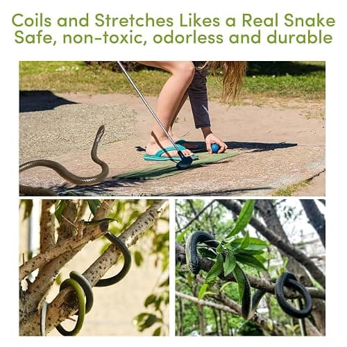 ANABIUP Fake Snake, Rubber Snake Prank with String and Clip, Realistic Rubber Snake Prank for Playing Jokes thumbnail 5