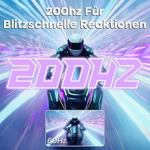 Amzfast Monitor da Gaming 24 Pollici - 200Hz, FHD 1920x1080, Fast IPS, 1ms MPRT, 80% DCI-P3, 110% sRGB, HDR, Anti-Luce Blu, Adaptive Sync, VESA 75x75, HDMI 2.0/DP 1.4, Bianco - AMZG24X1W thumbnail 3