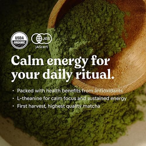 Chamberlain Coffee Ceremonial Matcha Green Tea Powder - First Harvest - Japanese Green Tea + Original Grade Matcha - Hot or Iced - Organic, Vegan & Gluten-Free Matcha Powder, 1.06 oz thumbnail 2