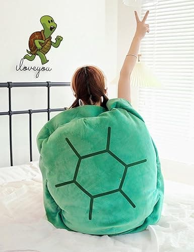 Rruonshully 40 Inch Wearable Turtle Shell Pillows Tortoise Shell Plush Turtle Stuffed Animal Dress Up Cushion Costume for Adlut thumbnail 6