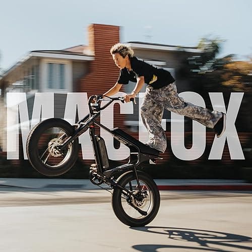 MACFOX Electric Bike for Adults Wheelies with 750W Motor and 48V 10.4Ah Ebike Battery, 25MPH Max 38 Miles Electric Motorcycle 20" Fat Tire Dirt Bike with Dual Disc Brakes and Shock Absorbers thumbnail 5