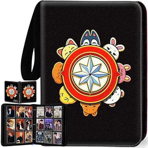 Stray Photocards Binder 1008 Pockets, Stray Fans Gifts & SKZOO Merch Collectors, 9-Pocket Portable Waterproof Display Kpop Photo Cards Collector Ablum Holder Book with 56 Removable Sleeves-Compass - Image 1