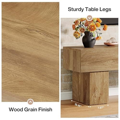 Tribesigns 63" TV Stand, Farmhouse Entertainment Center, Low TV Console Table for Living Room, Long Media Console Television Stands for 55/60/65 Inch TV thumbnail 8