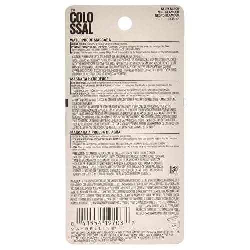 Maybelline Volum' Express Colossal Waterproof Mascara Makeup, Volumizing, Glam Black, 1 Count thumbnail 2
