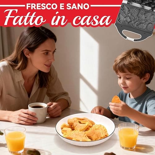 SugarWhisk Mini Piastra Waffle, Piastra Per Waffle, Mini Waffle Maker Con 8 Motivi Di Dinosauri, Amato Dai Bambini, Bianco thumbnail 7