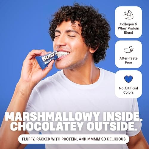 BUILT Bar Puff Protein Bars - Cookies 'N Cream - 17g Protein Snack Bars with Collagen - Calorie Conscious, No Gluten Free - 12 Count thumbnail 5