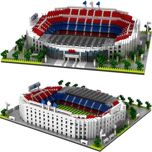 CAXIMSY Barcelona Style Soccer Stadium Micro Mini Building Block Set 3500 Pcs Famous Football Arena Model Kit for Adults & Teens Sports Architecture Model Home Office Desk Decor Display Gift thumbnail 7