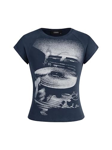 CIDER Jersey Round Neckline Graphic Short Sleeve Tee - Image 1