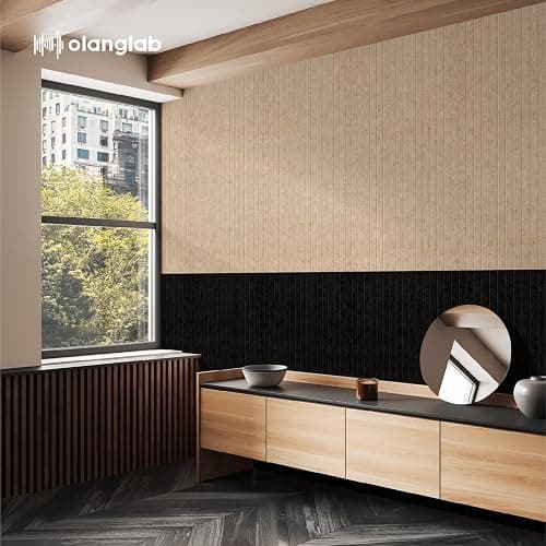 Olanglab Acoustic Wall Panels 10 Pack, 48 x 24 per Acoustic Panels Sound Absorbing, Decorative Sound Panels for Home Studio and Office, Black - Black thumbnail 7