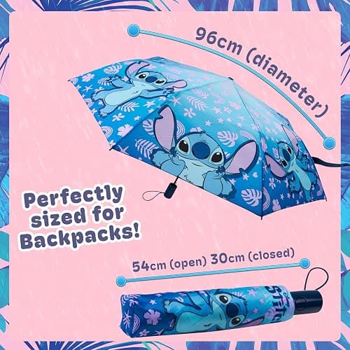 Disney Automatic Umbrella for Kids Teens Adults, Folding Telescopic Umbrella Lightweight Travel School Work, Gifts for Kids thumbnail 6