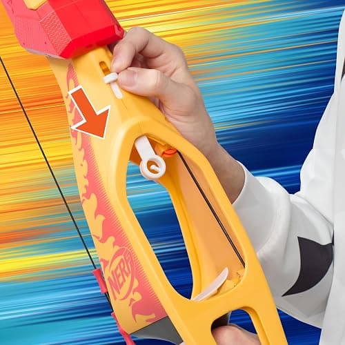 Nerf Pyrostrike Megabow, 42-Inch Bow Fires Arrows Up to 105 Feet, 2 Arrows with Soft Tips, Kids Outdoor Toys, Ages 10+ (Amazon Exclusive) thumbnail 4