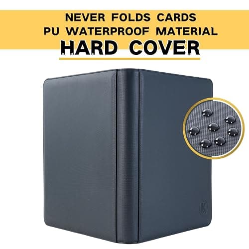 KUOOKING 1000+ Pockets Trading Card Binder, 16-Pocket Card Ablum Compatible with MTG,Sports Cards & Other Standard Size Trading Cards (Black) thumbnail 4