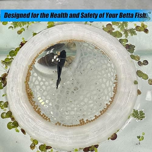 Aquarium Floating Betta Fish Skins, Betta or Shrimp Feeder, Cave and Hammock, Small Fish Feeding Rings, Aquarium Hiding Feeding Decorative Accessories (Pink) thumbnail 2