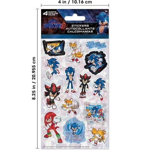 Sonic The Hedgehog 3 Standard Stickers - 4 Sheet thumbnail 3
