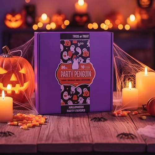 THE PARTY PENGUIN Halloween Favors Bundle for Kids | Trick or Treat Party Supplies with Gem Rings, Whistles, Bounce Balls, Games, Spiders,Toys & More | Halloween Goodie Bag Fillers & Classroom Prizes thumbnail 6
