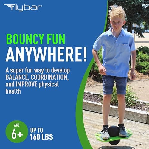 Flybar Pogo Trick Ball for Kids – Balance Bounce Board with Anti-Slip Deck – Pump Included - Indoor & Outdoor Toys for Boys and Girls Fun Way to Reduce Screen Time Supports up to 160 lbs – Ages 6+ thumbnail 6