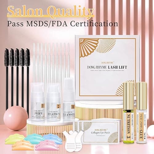 2025 Upgrade Lash Lift Kit, Keratin Eyelash Perm Kit, Eyebrow Eyelash Curling Lamination Kit Professional Lash Lift Extensions, Semi-Permanent Curling Perming Wave Suitable at Home and Salon by DONG RHYME thumbnail 6
