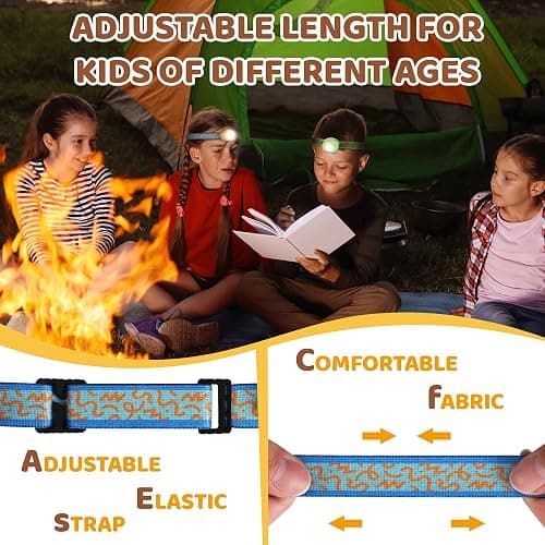 EverBrite LED Headlamp Rechargeable Kids Headlamp with RGB Mode and Adjustable Headband, 3 Modes Multicolor Headlamp for Camping, Reading, Exploring, Halloween, Christmas thumbnail 5