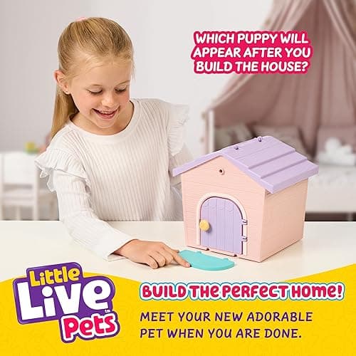 Little Live Pets My Puppy's Home Mini Playset, Pink, Play Dog with Building Dog House Toys, Customizable Puppy Plush Toy for Kids of Ages 5+ thumbnail 4