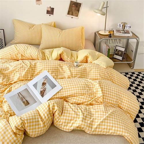 CHYLMAPHEN Quilt Cover Quilt Cover Plaid Style Duvet Covers Double Side Bed Cover Home Comforter Covers(Color 1,Full 180x220cm 1pc) thumbnail 3