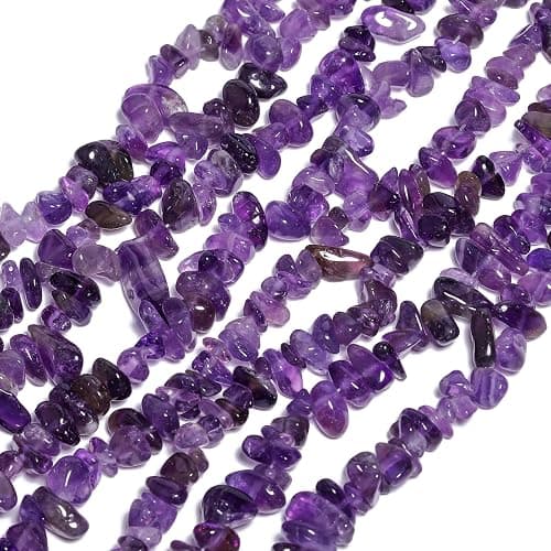NITOPUPU 30in Amethyst Natural Chip Stone Beads 5-8mm About 230pcs,Irregular Drilled Purple Bead for Bracelets Jewelry Making Supplies for Adults,DIY Crafts. - Image 1