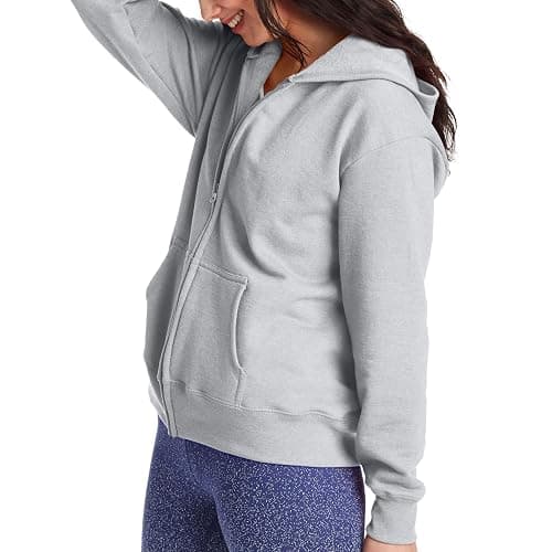 Hanes, Ecosmart Fleece Full Hoodie, Zip-up Hooded Sweatshirt for Women thumbnail 4