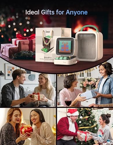 Divoom Ditoo Pro Retro Pixel Art Game Bluetooth Speaker with 16X16 LED App Controlled Front Screen (White) thumbnail 2