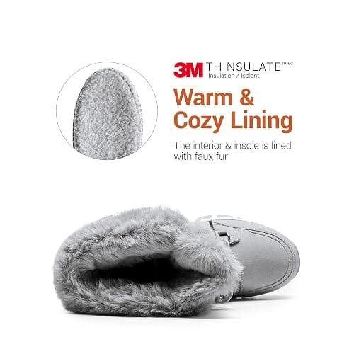 DREAM PAIRS Waterproof Snow Boots for Women, Faux Fur Cozy Warm Insulated Winter Boots Lace Up Mid-Calf Outdoor Shoes for Walking Hiking Hespera thumbnail 5