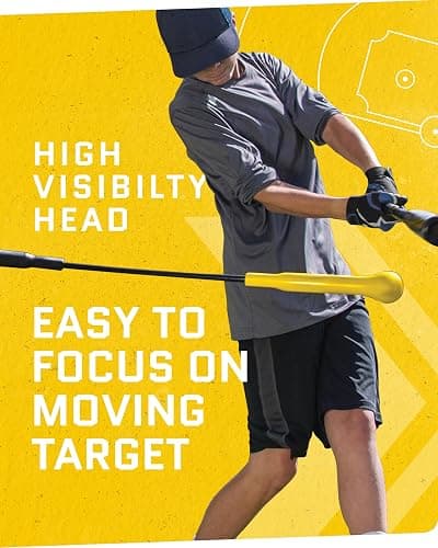 SKLZ Hurricane Batting Swing Trainer for Baseball & Softball - Durable Swing Arm - 4 Power Band System - High-Visibility, Anti-Dent Target Ball Head - Screw-in Base Legs, Metal Stakes & Carry Bag thumbnail 4