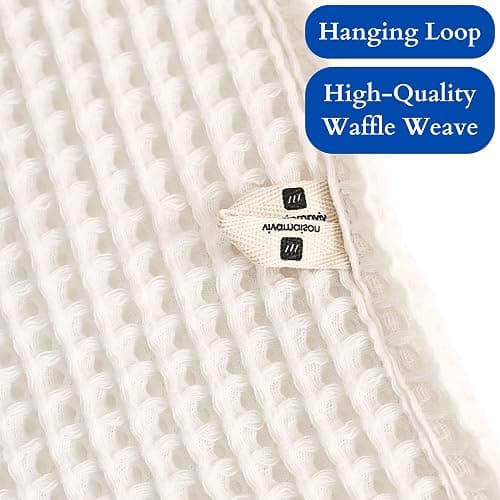 Viva Maison Premium 100% Turkish Cotton Wash Cloths & Face Towels Pack of 8, Luxury Turkish Waffle Washcloth Ideal for Bath, Makeup, Kitchen (Natural, Set of 8 Washcloths) thumbnail 5