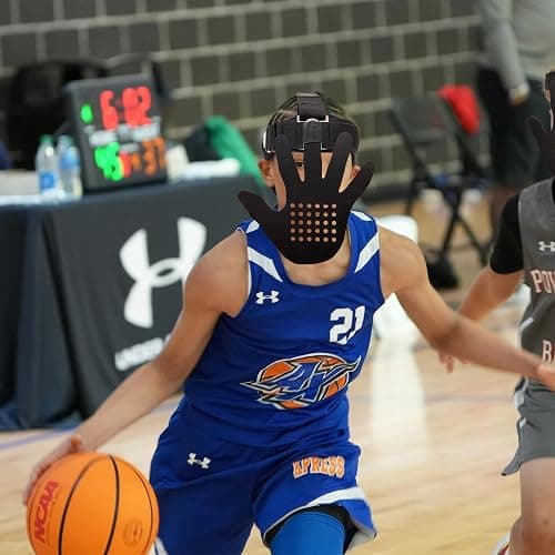 HOOJAKU 3D Hand-in-Face Basketball Training Mask, 2nd Gen with Moisture Wicking Sponge & Adjustable Strap, Enhance Shooting Accuracy Under Pressure for All Ages (Black) thumbnail 4