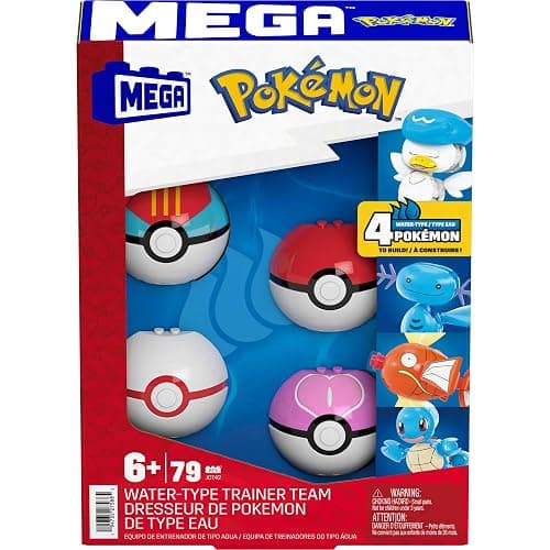 MEGA Pokémon Action Figure Building Toys Set, Water-Type Trainer Team with 79 Pieces, 2 Inches Tall, for Kids thumbnail 7