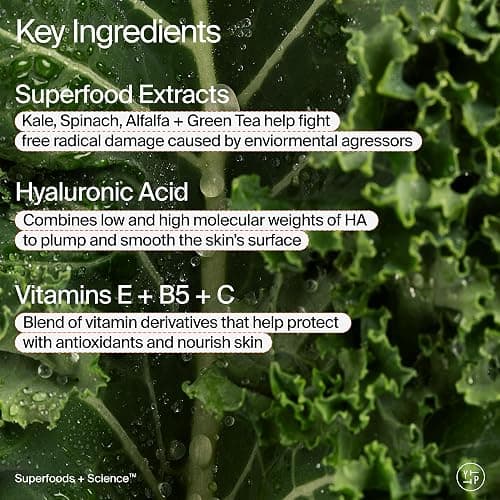 Youth To The People Superfood Air-Whip Moisture Cream - Kale + Green Tea Hyaluronic Acid Face Moisturizer, 48-HR Hydration with Dewy Glow, Non-Greasy Lightweight Gel, Makeup Primer, Non-comedogenic thumbnail 6