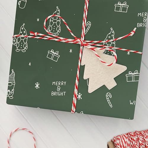 Beautiful Christmas Gift Wrapping Paper Rolls For Small & Medium Size Gifts - Set of 3 Quality Paper Rolls With Cute Designs - Add a Touch of Magic to Every Gift You Wrap - 17 in x 120 in Per Roll thumbnail 6