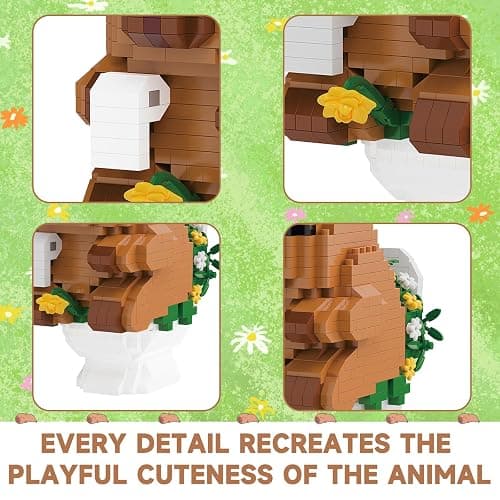MJDDJA Capy-bara Mini Building Blocks for Kid,Party Favors for Kid 10-14,Micro Blocks Capy-bara Gift for Boys Girls, Gifts for Women or Men (M3147) thumbnail 3