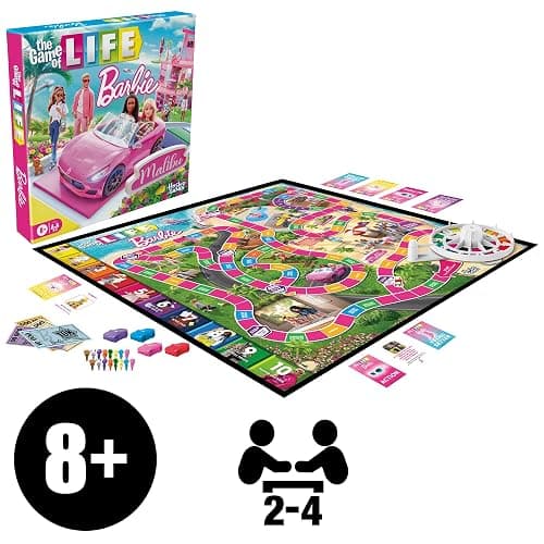 Hasbro Games The Game of Life: Barbie Edition Board Game | Ages 8+ | 2 to 4 Players | Fun Family Games for Kids and Adults | Kids Gifts (Amazon Exclusive) thumbnail 13