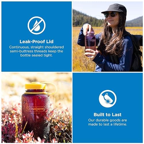 Nalgene 32 oz Wide Mouth Water Bottle | BPA-Free, Durable & Leak Proof, Lightweight Bottle for Hiking & Gym, Work & Travel thumbnail 2