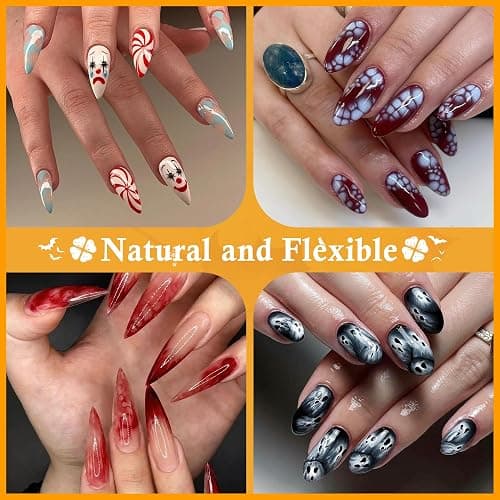 Luckyfairy Blooming Gel Nail Polish Clear: 15ml Nail Blooming Gel Uv Led Blossom Nail Art Accessories Stuff for Spreading Effects, Marble Watercolor Halloween Floral Print Nails Art Design Magic Gift thumbnail 2