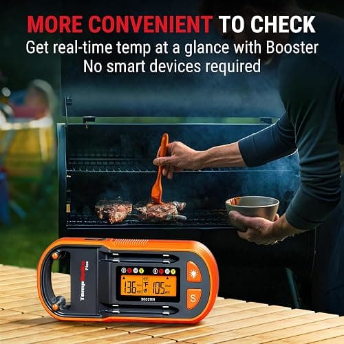 ThermoPro TempSpike Plus 600ft Wireless Meat Thermometer with 2 Color-Coded Probes, Bluetooth Meat Thermometer Wireless with LCD-Enhanced Booster for Food Cooking Grill Smoker thumbnail 5