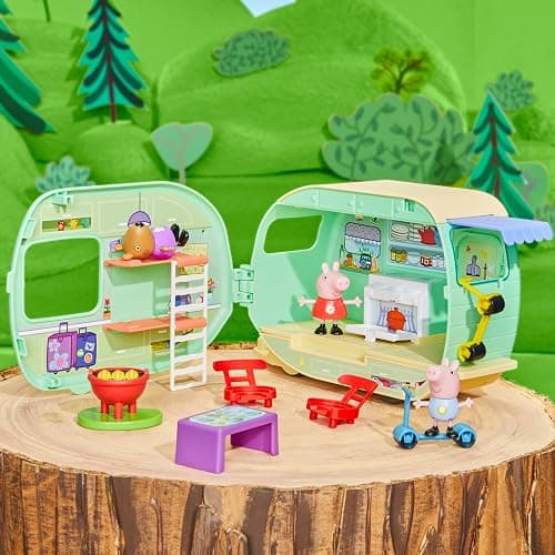 Peppa Pig Caravan Playset for Girls and Boys, 3 Figures, 6 Accessories, Preschool Toys, Kids Gifts, Ages 3+ thumbnail 4
