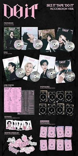 Stray Kids Do It Skzit Tape Accordéon [I.N Ver.] Livre photo + CD + carte photo + photo d'identité + ensemble d'autocollants graphiques thumbnail 2