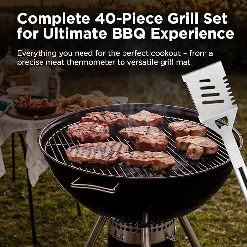 Kaluns BBQ Accessories, Complete Grill Set Dad Gifts for Christamas, 40 Pcs Premium Heavy Duty Stainless Steel Barbecue Grill Accessories for Outdoor Grill Gifts for Men Dad thumbnail 2