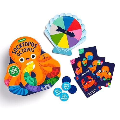 Mudpuppy Socktopus Octopus – 8 Legged Version of Classic Kids Crazy 8’s Memory Game with Color Matching and Pattern Recognition for Children Ages 5 and Up, 2-4 Players thumbnail 5