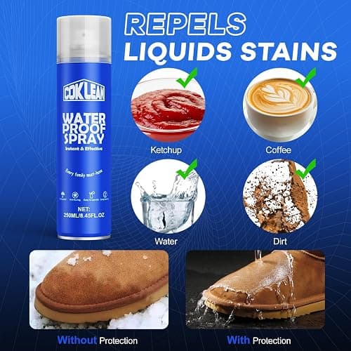 Shoe Protector Spray, Rain & Stain Waterproof Spray 8.45 OZ Nano Protectant for Sneaker, Nubuck, Canvas, Suede Shoes thumbnail 4